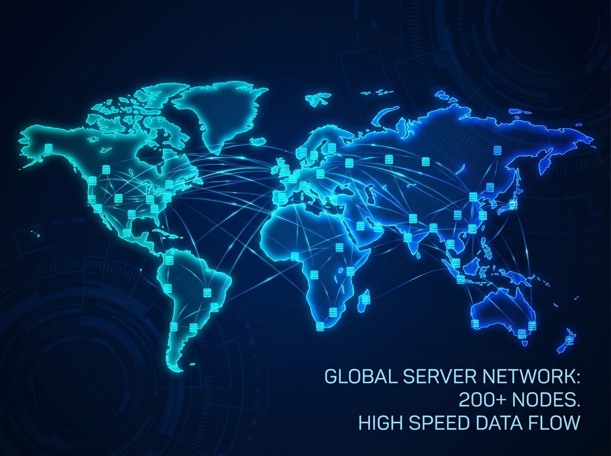 宝喵加速器全球服务器节点分布图